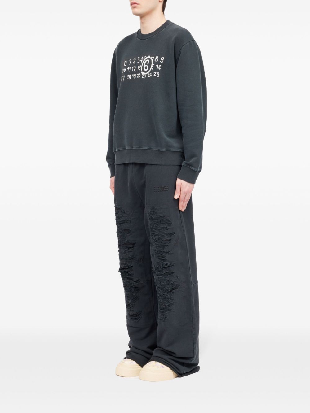 MM6 Maison Margiela MM6 MAISON MARGIELA- Logo Cotton Sweatshirt