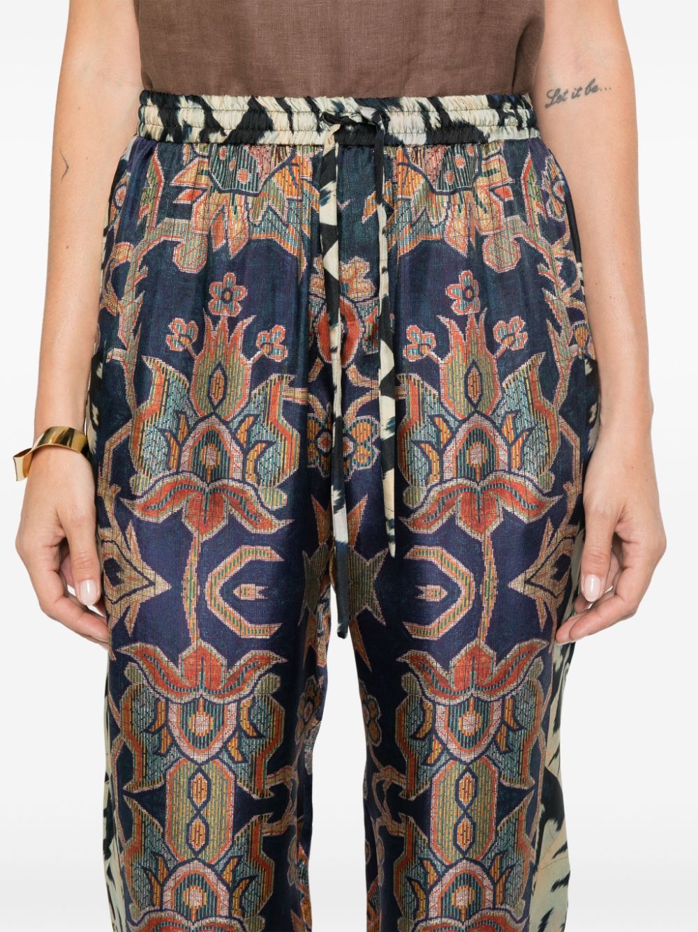 Pierre-Louis Mascia PIERRE-LOUIS MASCIA- Printed Silk Trousers