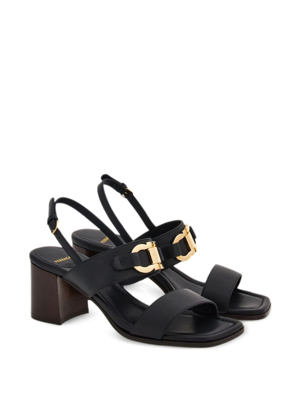 Ferragamo FERRAGAMO- Gancini Leather Sandals