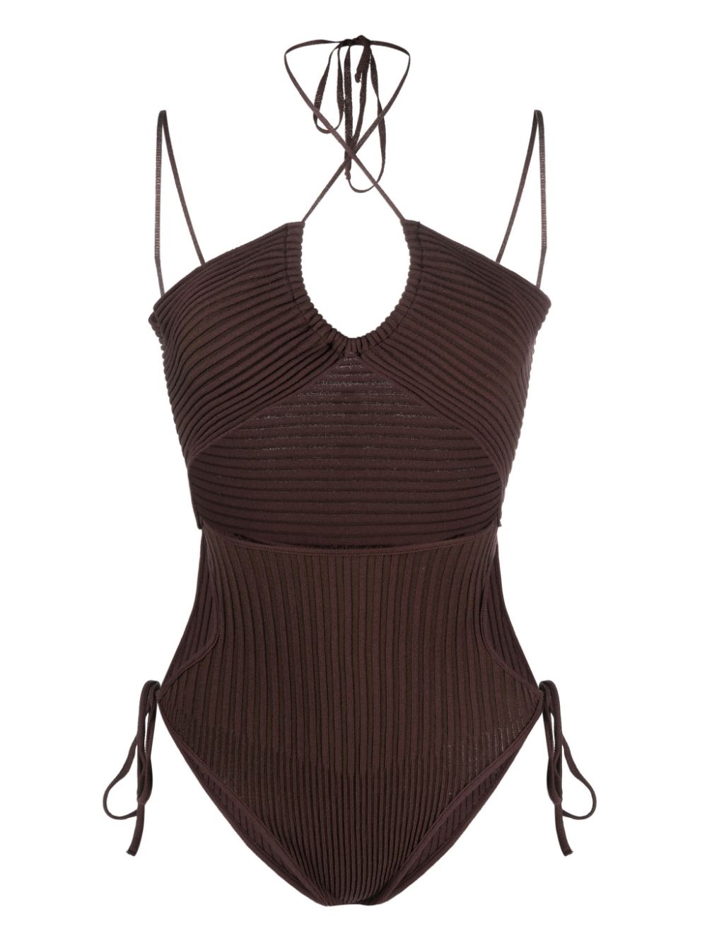  ANDREADAMO- Cut-out Knitted Bodysuit