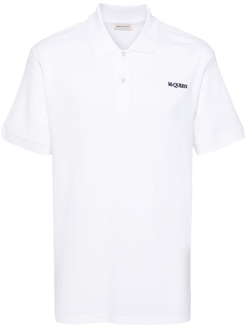 Alexander McQueen ALEXANDER MCQUEEN- Logo Organic Cotton Polo Shirt