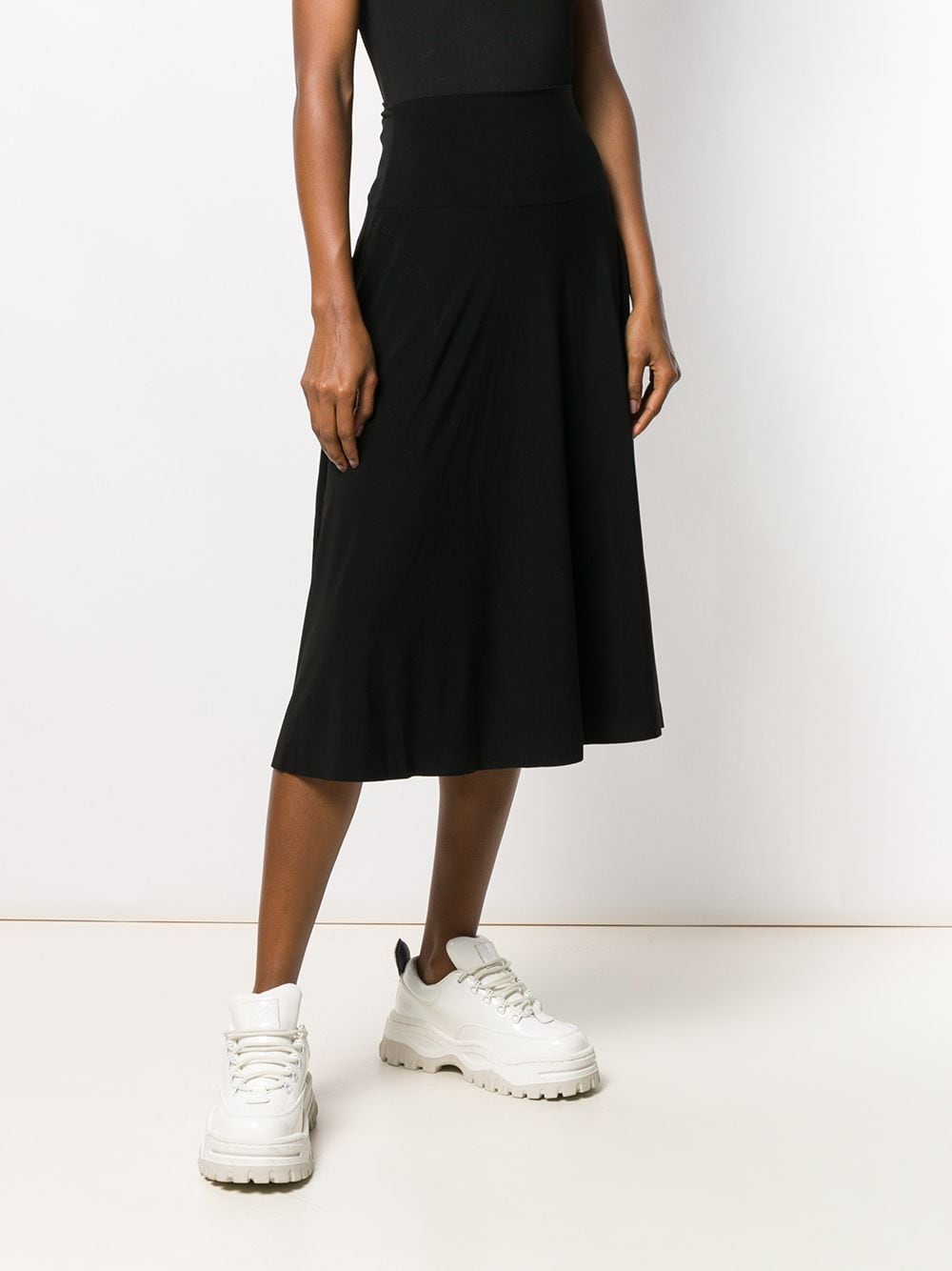 Norma Kamali NORMA KAMALI- Flared Midi Skirt