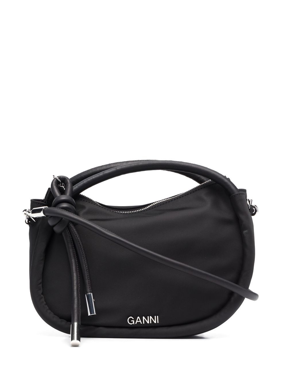 Ganni GANNI- Knot Baguette Mini Nylon Handbag