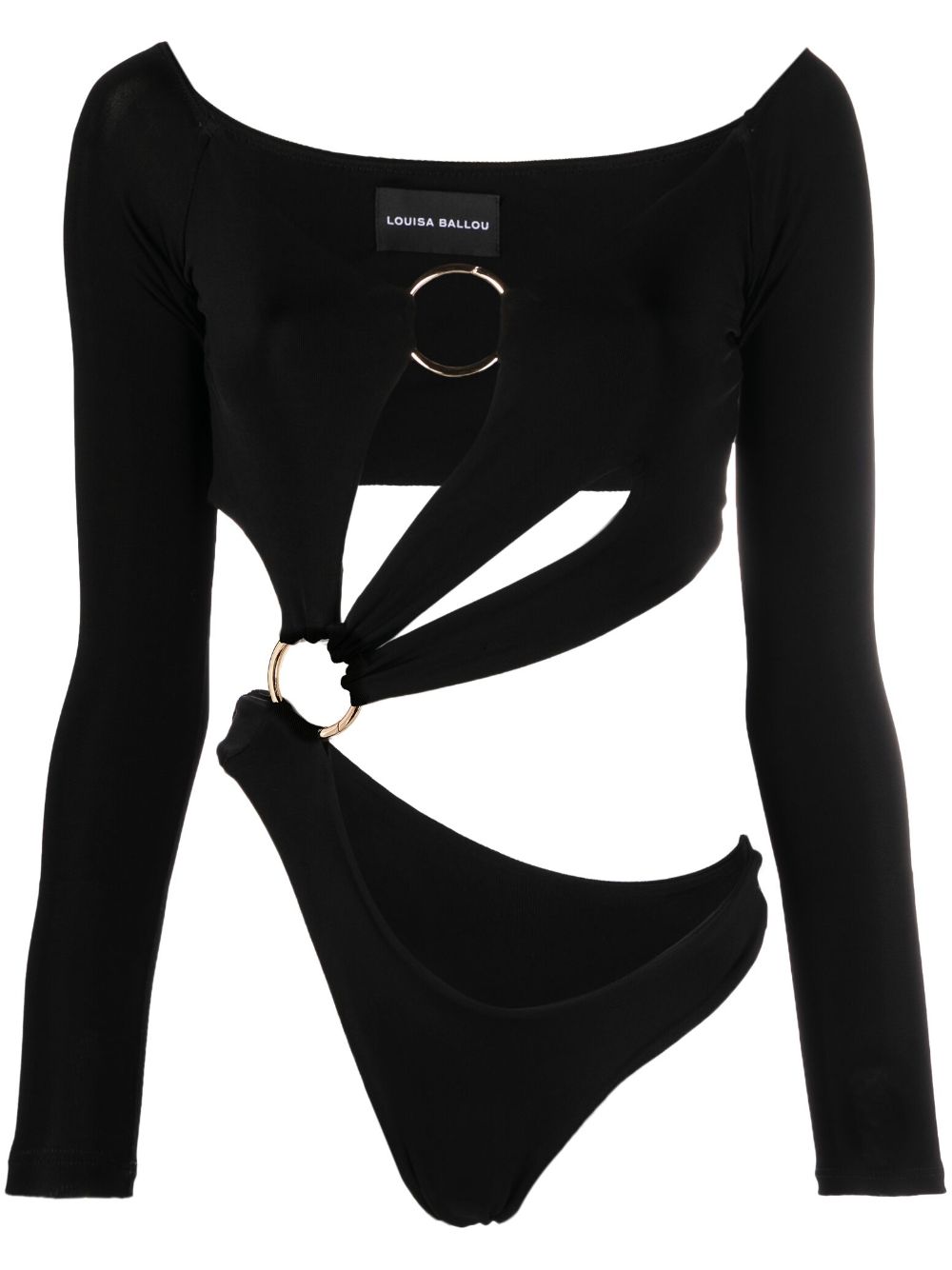 Louisa Ballou LOUISA BALLOU- Long Sleeve Cut-out Bodysuit