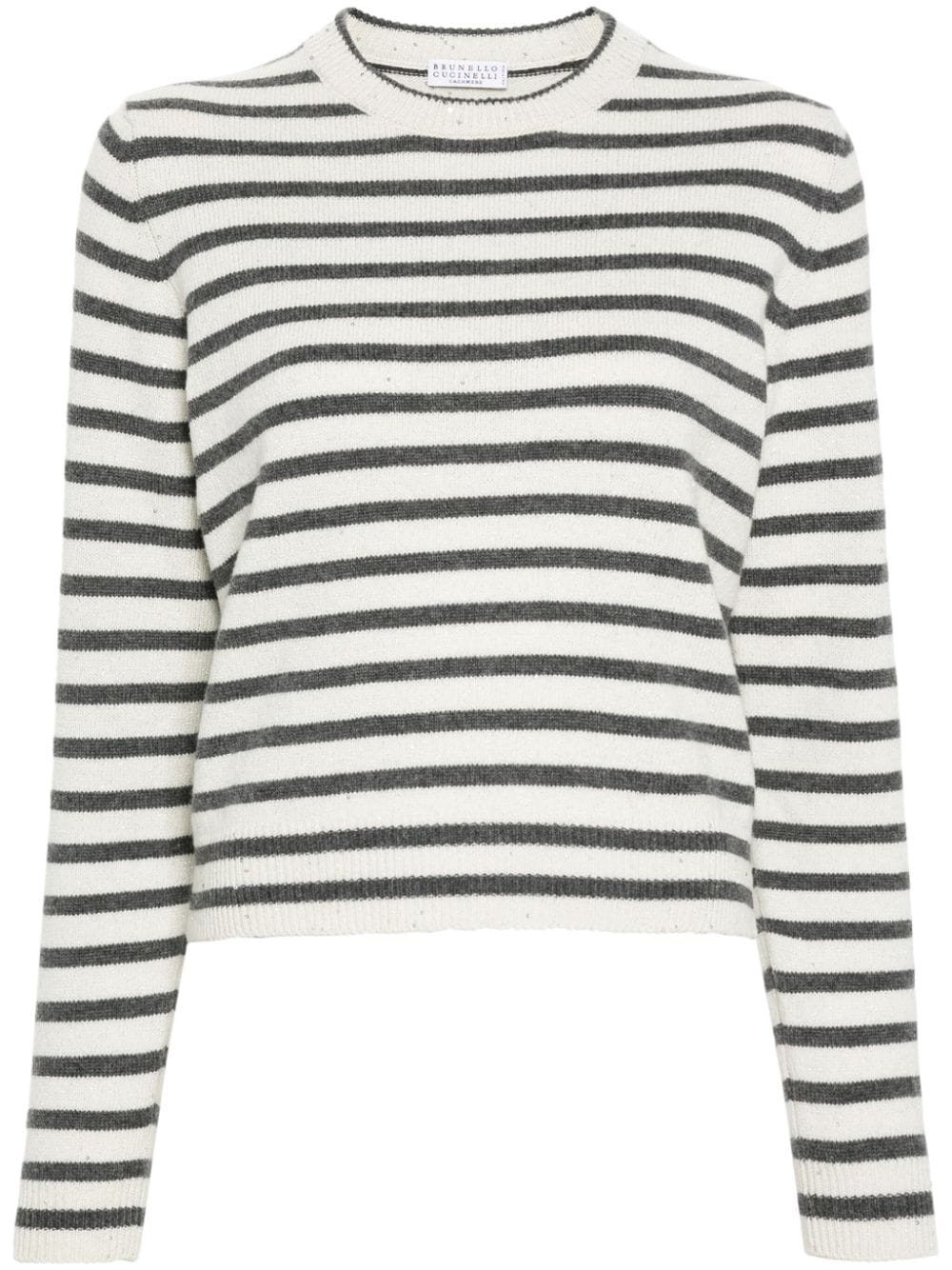 Brunello Cucinelli BRUNELLO CUCINELLI- Striped Cashmere Blend Sweater