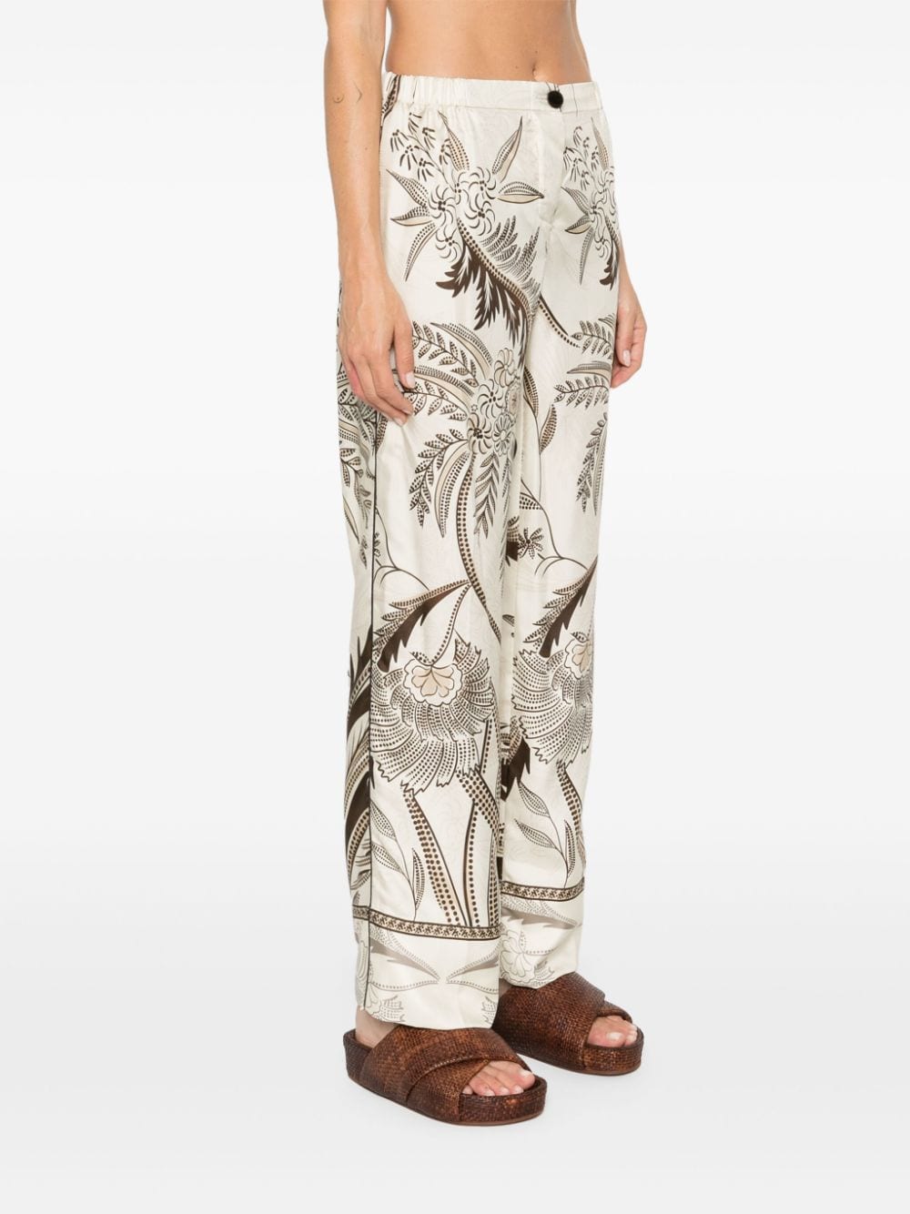 For restless sleepers FOR RESTLESS SLEEPERS- Printed Silk Trousers