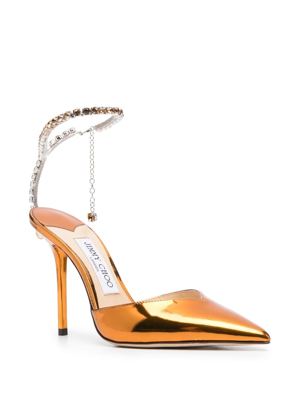 Jimmy Choo JIMMY CHOO- Saeda 100 Metallic Leather Pumps