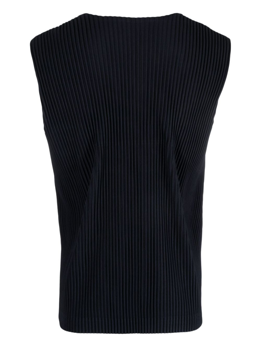  HOMME PLISSE' ISSEY MIYAKE- Pleated Single-breasted Waistcoat