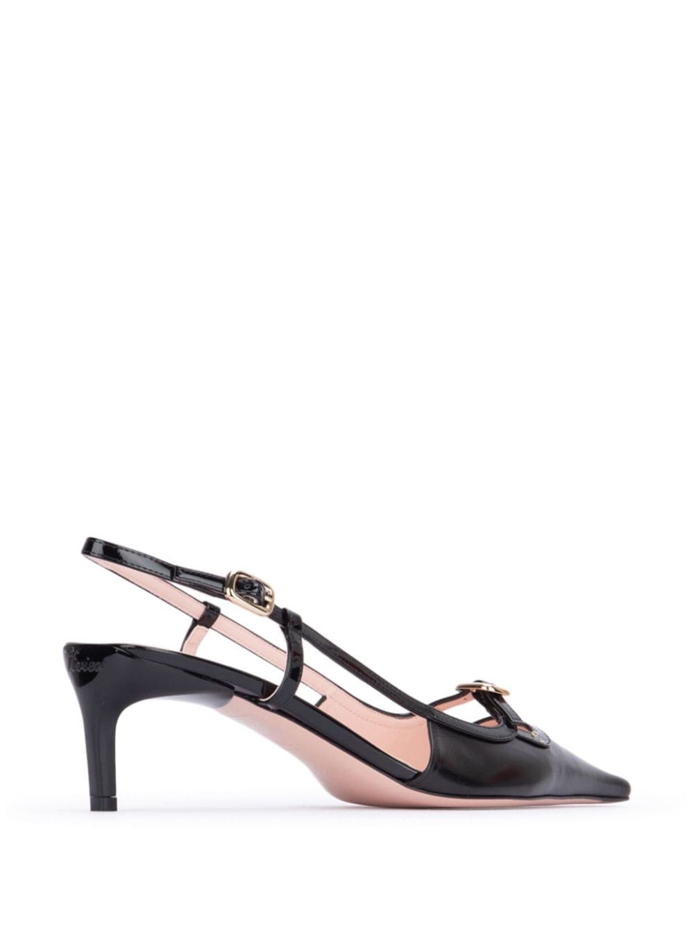 Roger Vivier ROGER VIVIER- Mini Buckle Leather Slingback Pumps