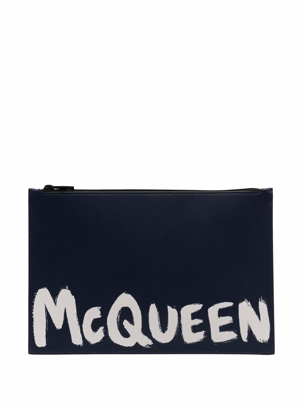 Alexander McQueen ALEXANDER MCQUEEN- Logo Graffiti Leather Pouch