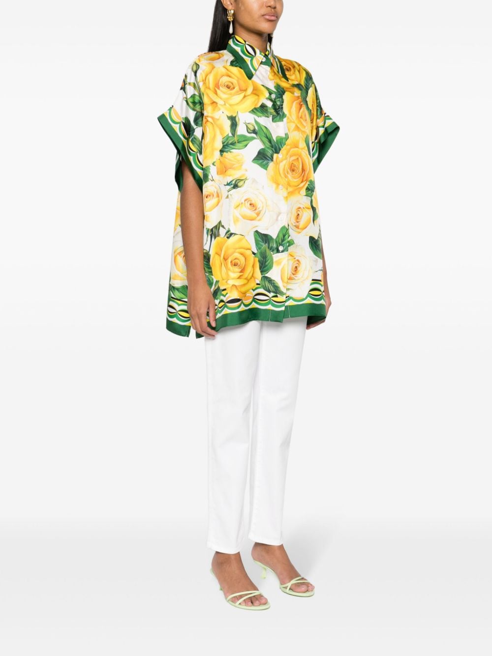 Dolce & Gabbana DOLCE & GABBANA- Printed Silk Shirt