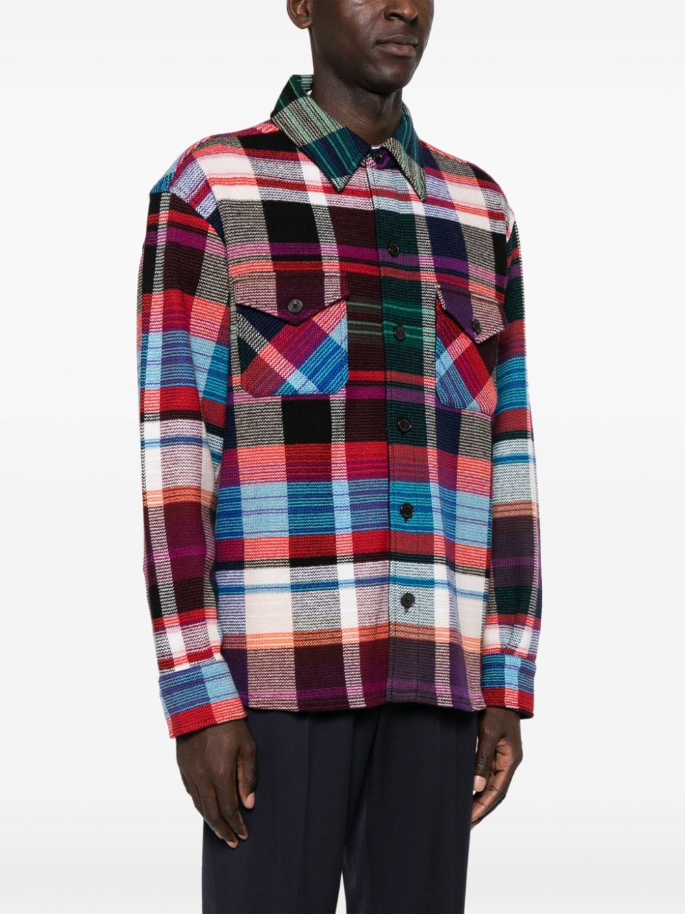 Missoni MISSONI- Checked Wool Blend Overshirt