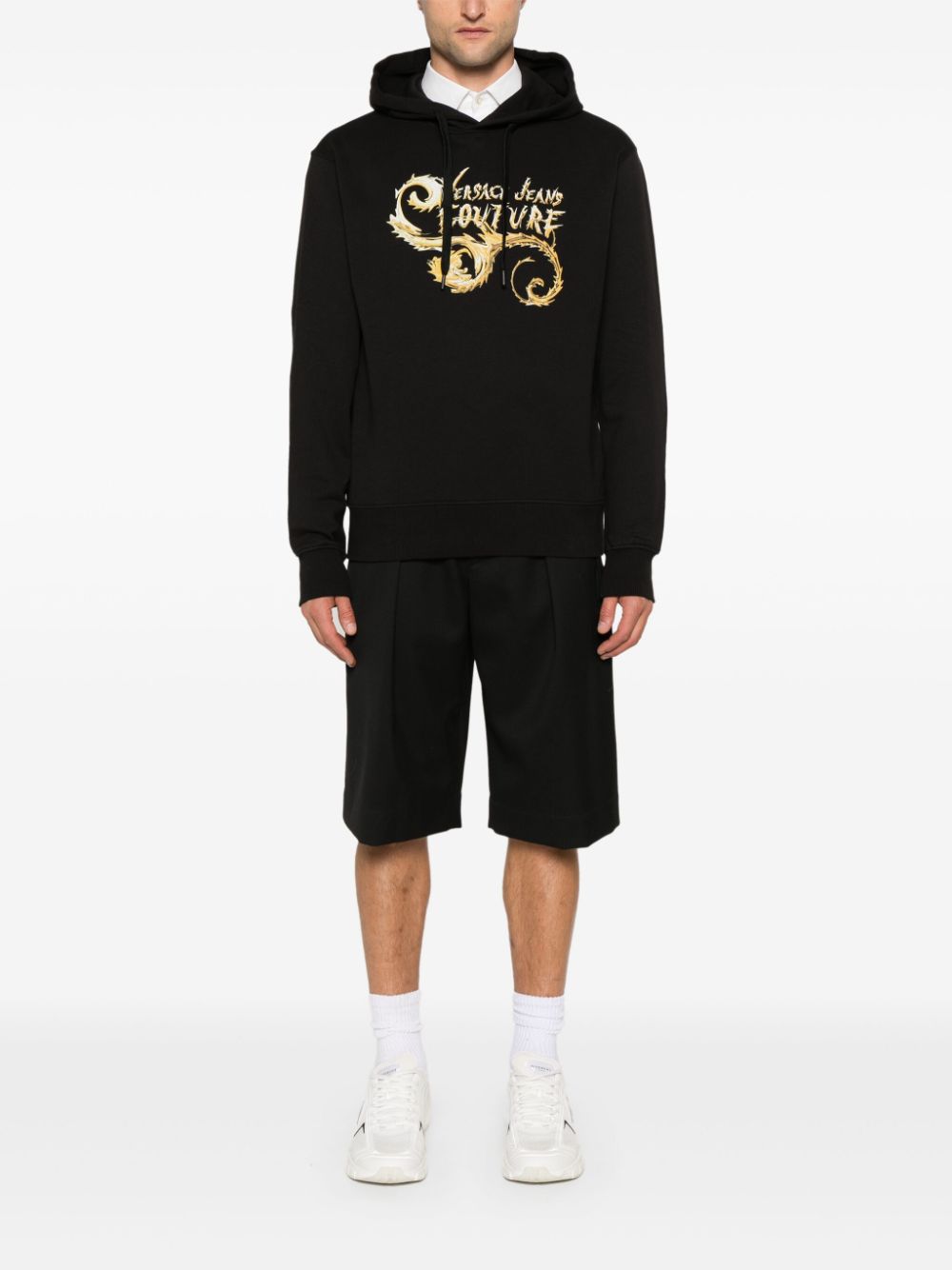 Versace Jeans Couture VERSACE JEANS COUTURE- Hooded Sweatshirt With Print