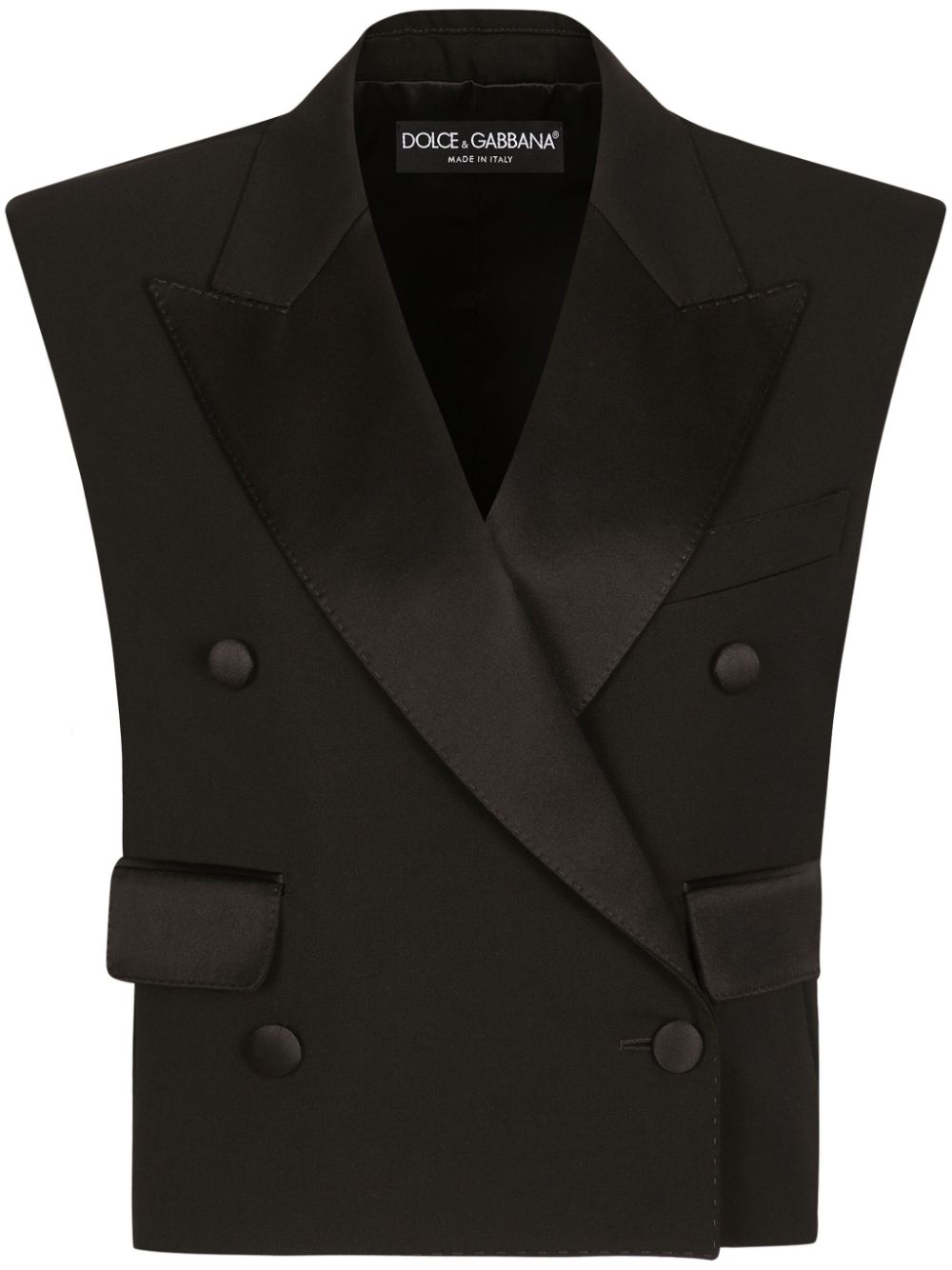 Dolce & Gabbana DOLCE & GABBANA- Wool And Silk Blend Double-breasted Vest