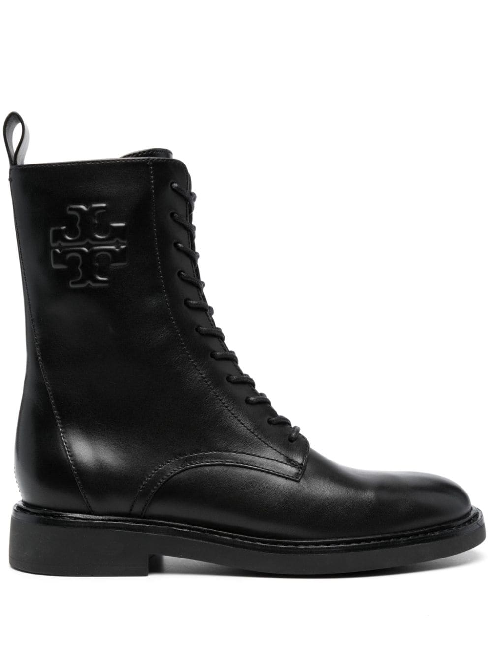 Tory Burch TORY BURCH- Double T Leather Combat Boots