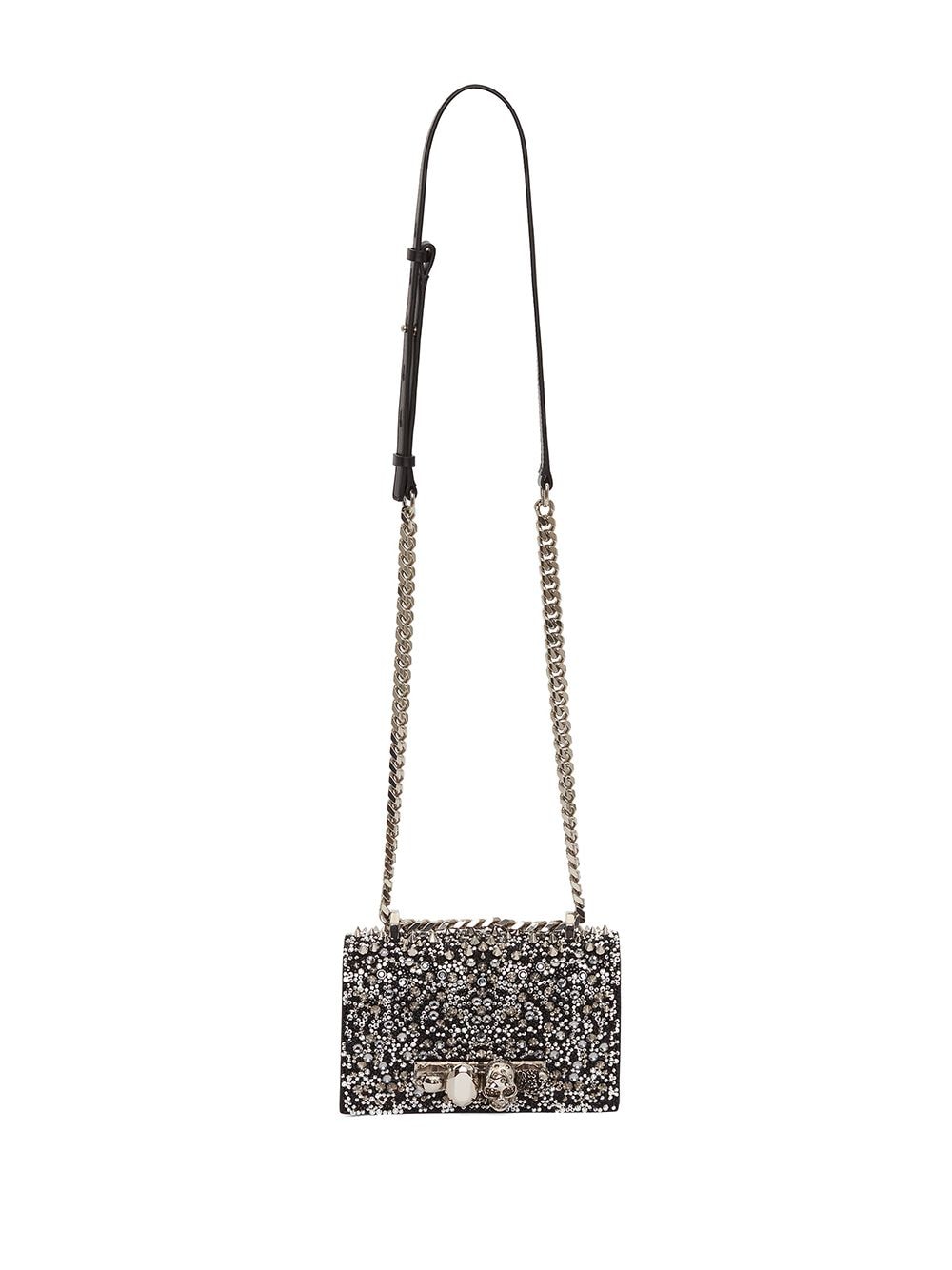 Alexander McQueen ALEXANDER MCQUEEN- Mini Jewelled Satchel Crossbody Bag