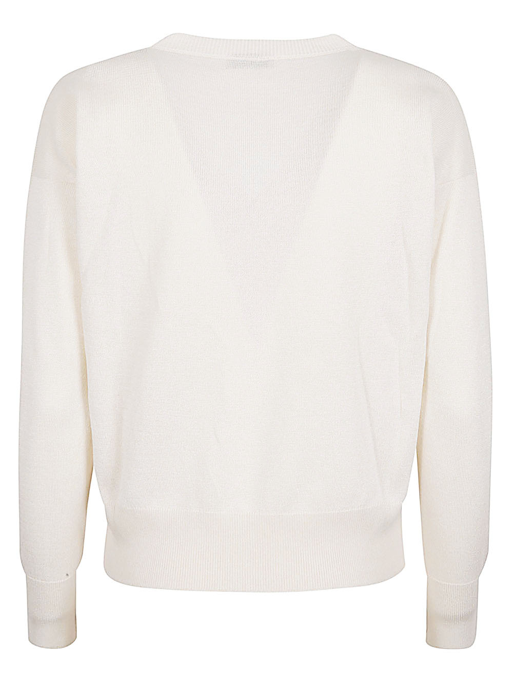 Base BASE- Cotton Blend V-neck Sweater