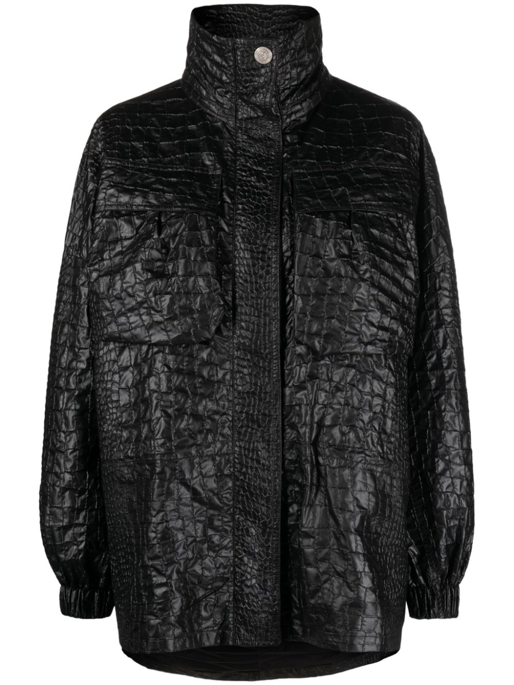 Versace VERSACE- Fabric Techno Lacquered Crocodile Blouson