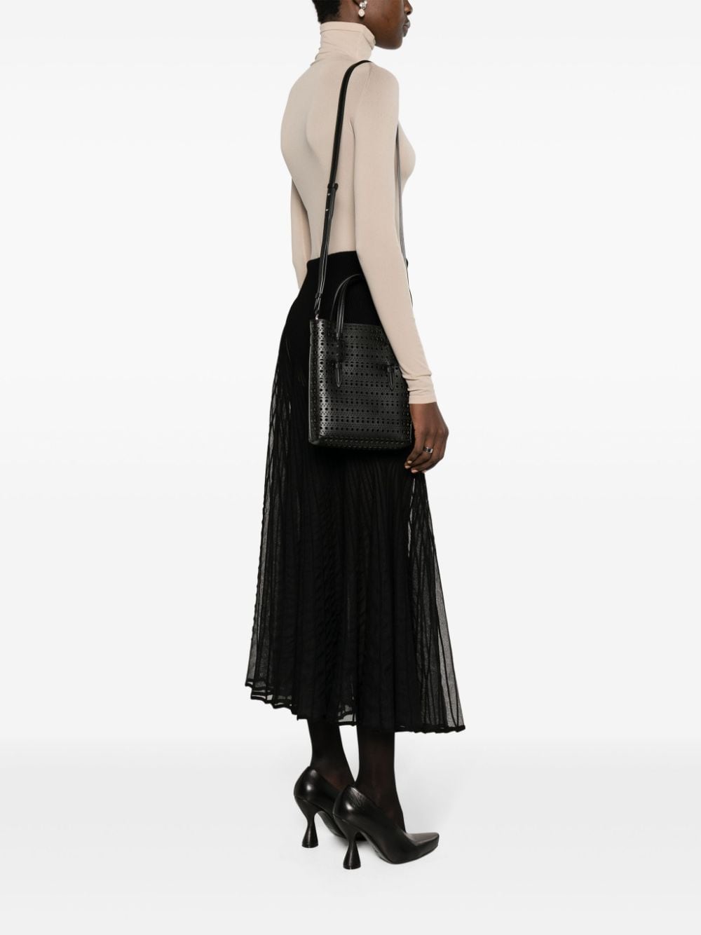 Alaïa ALAÏA- Mina Ns Leather Bucket Bag