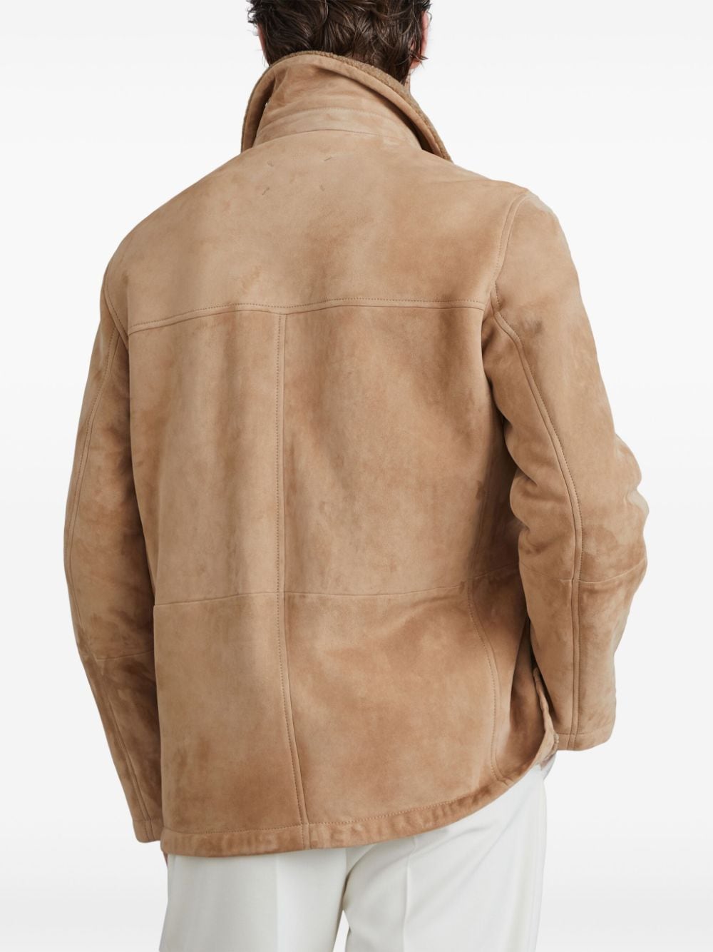 Brunello Cucinelli BRUNELLO CUCINELLI- Suede Shearling Field Jacket