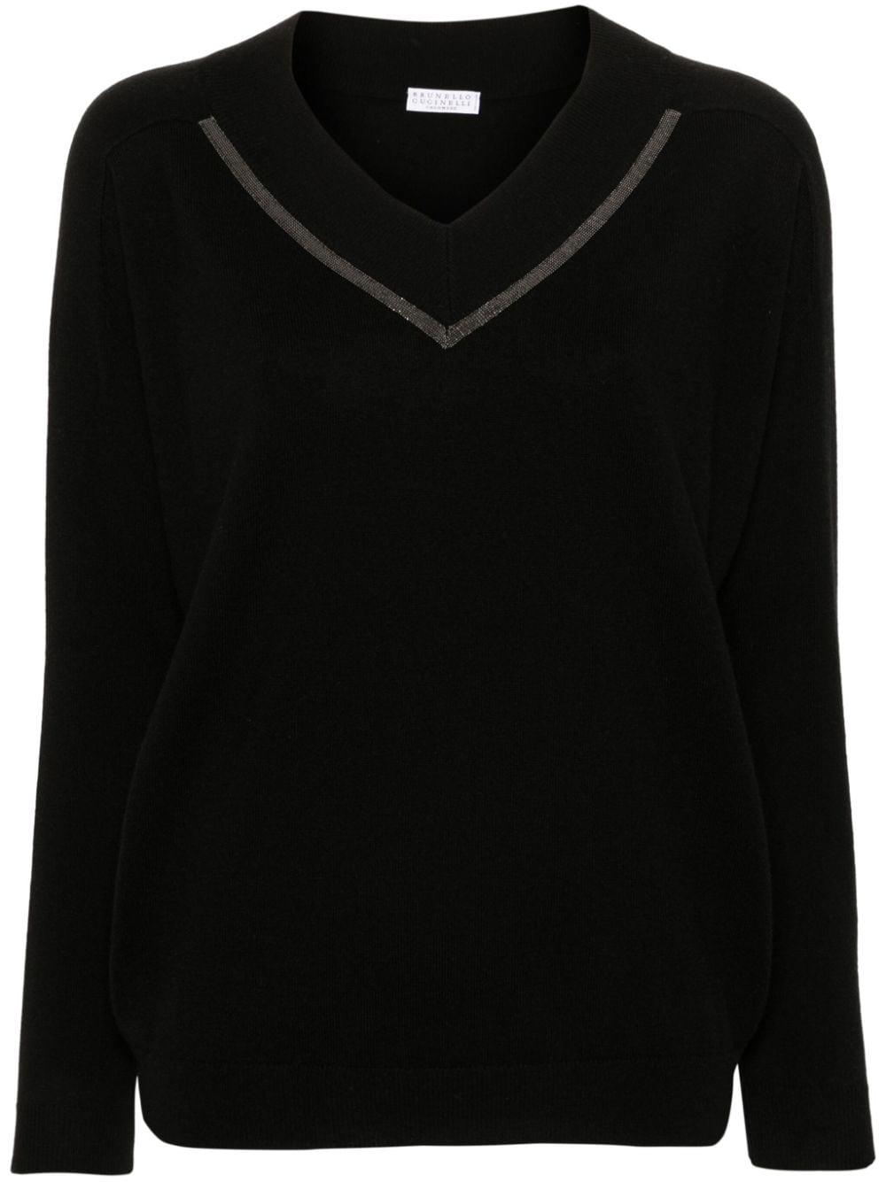 Brunello Cucinelli BRUNELLO CUCINELLI- V-neck Cashmere Sweater