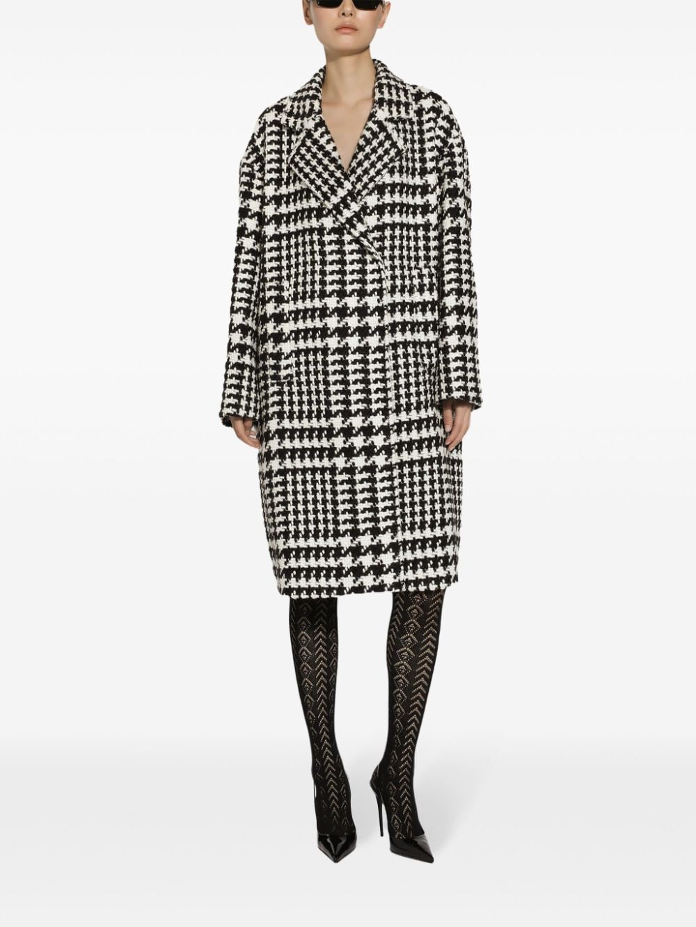 Dolce & Gabbana DOLCE & GABBANA- Pied-de-poule Oversized Coat