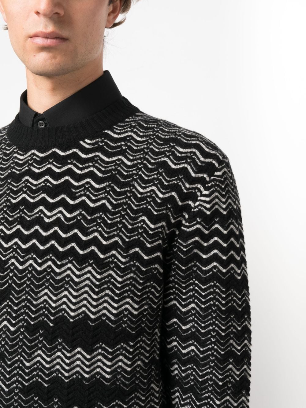 Missoni MISSONI- Chevron Wool Blend Sweater