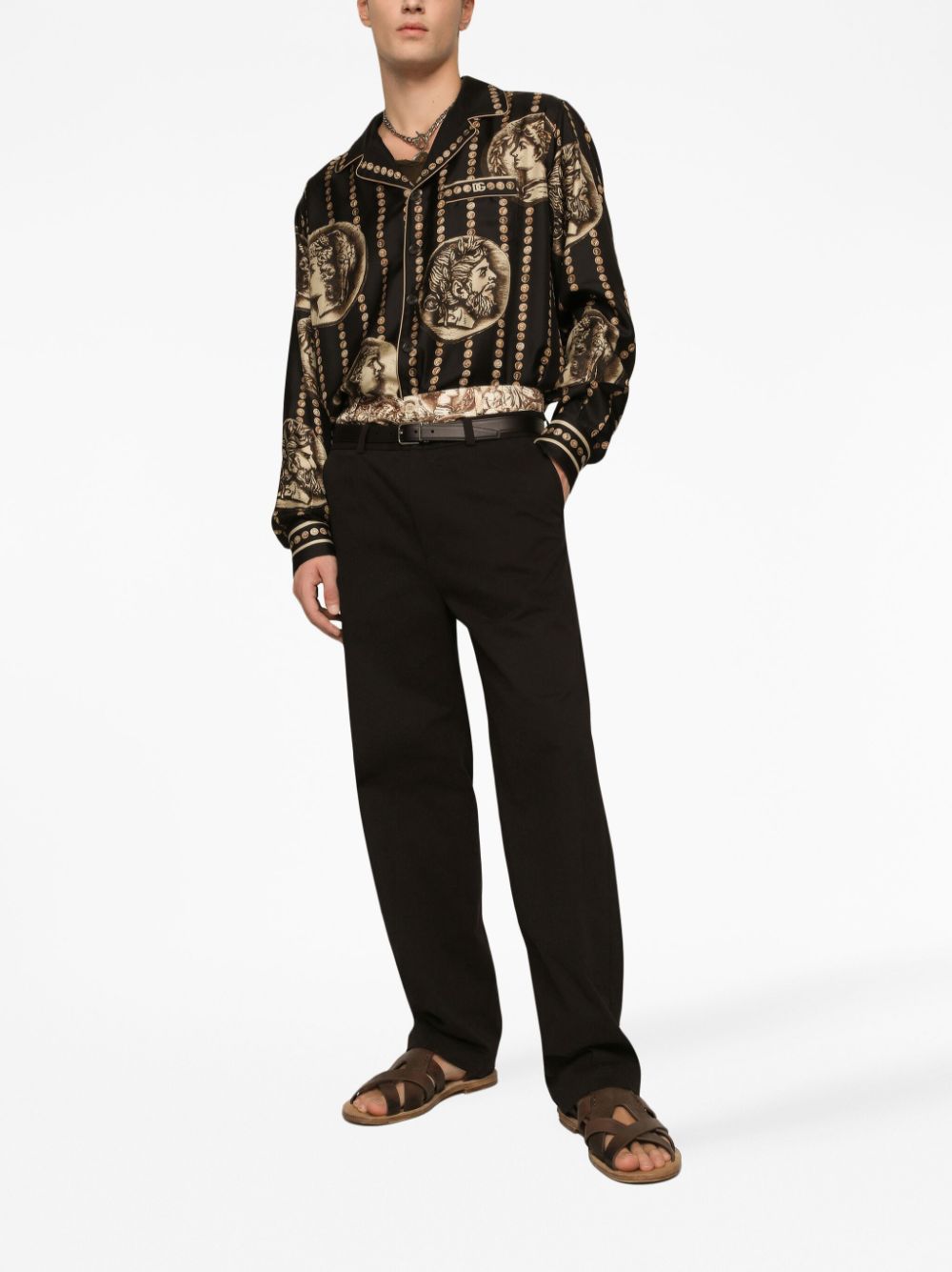 Dolce & Gabbana DOLCE & GABBANA- Silk Printed Shirt