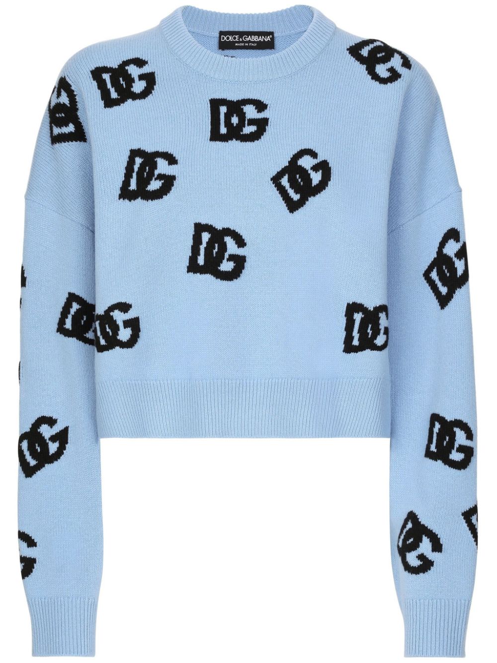 Dolce & Gabbana DOLCE & GABBANA- Allover Logo Wool Jumper