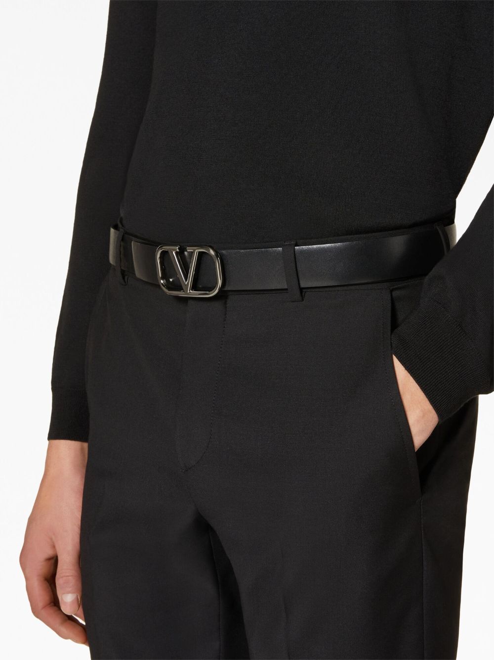 VALENTINO GARAVANI VALENTINO GARAVANI- Vlogo Signature Leather Belt