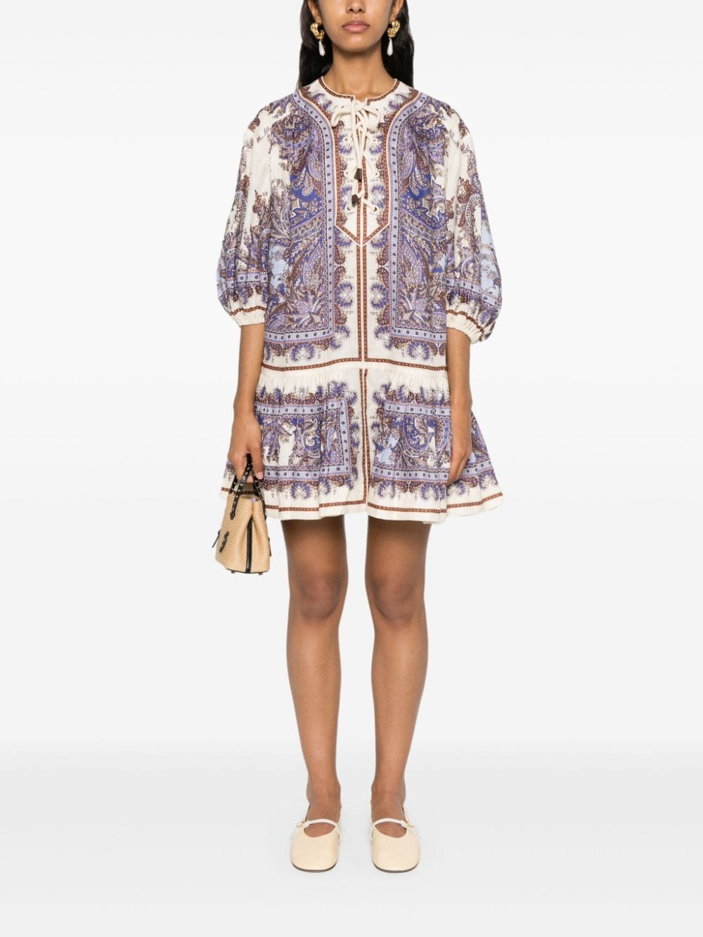 Zimmermann ZIMMERMANN- Paisley Print Linen Mini Dress