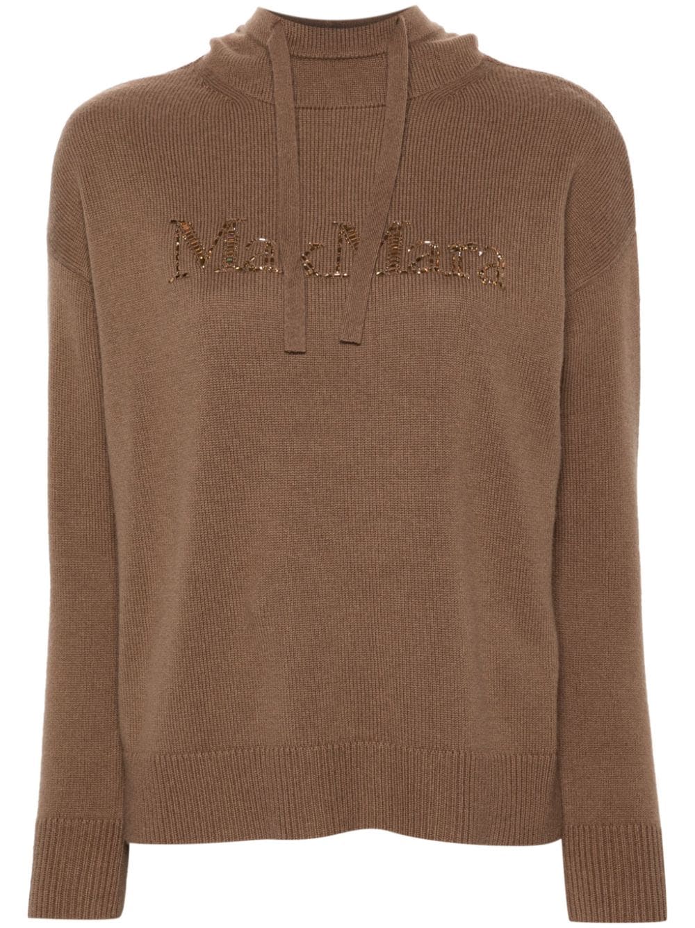  'S MAX MARA- Logo Wool Hoodie