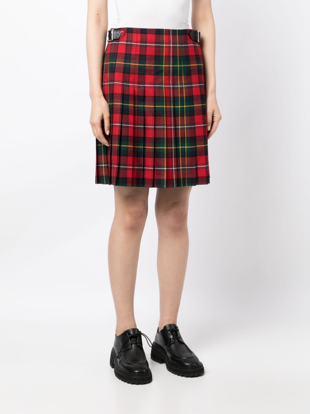 COMME des GARÇONS COMME DES GARCONS- Checked Wool Mini Skirt