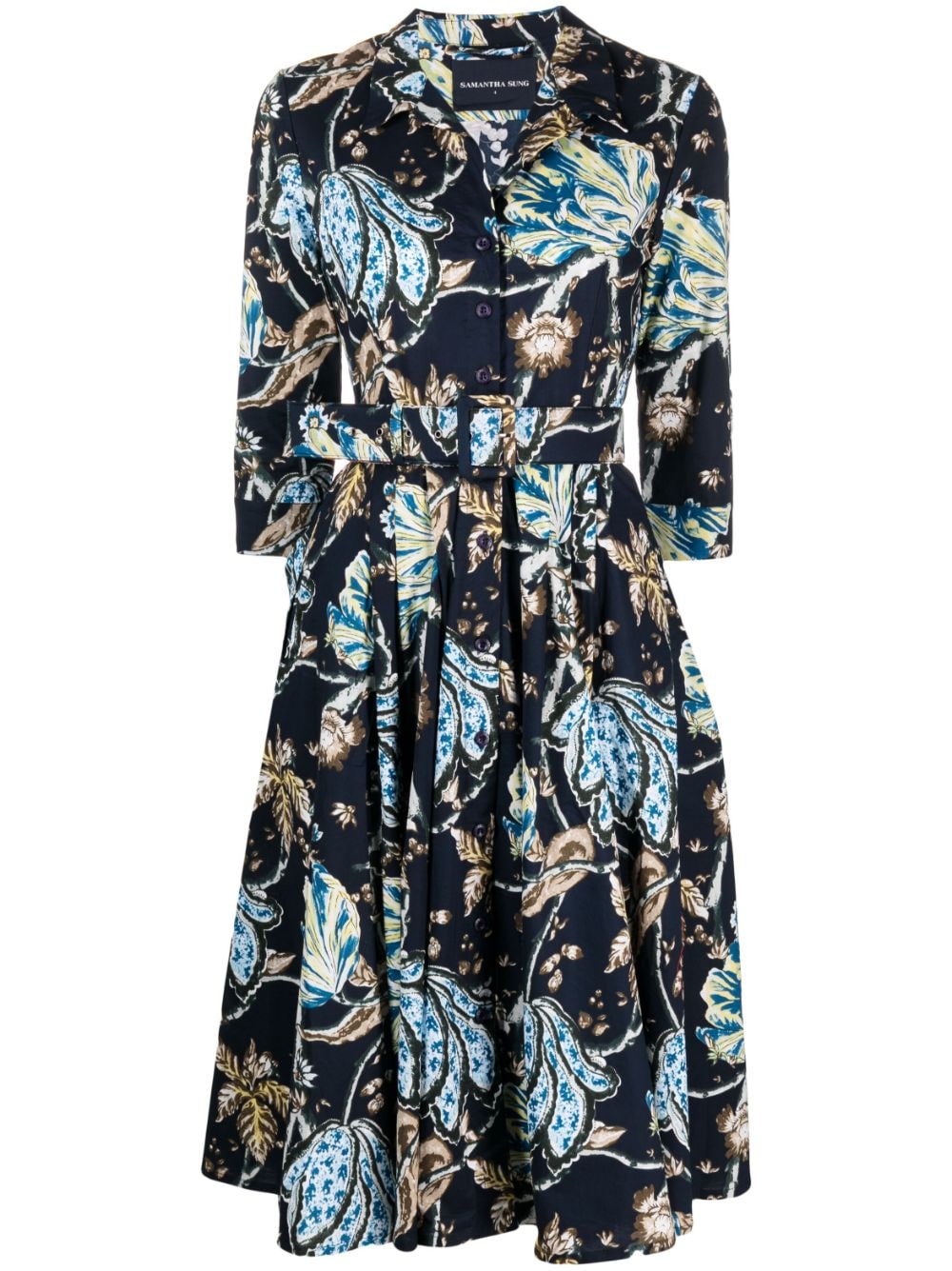 Samantha Sung SAMANTHA SUNG- Printed Cotton Long Dress