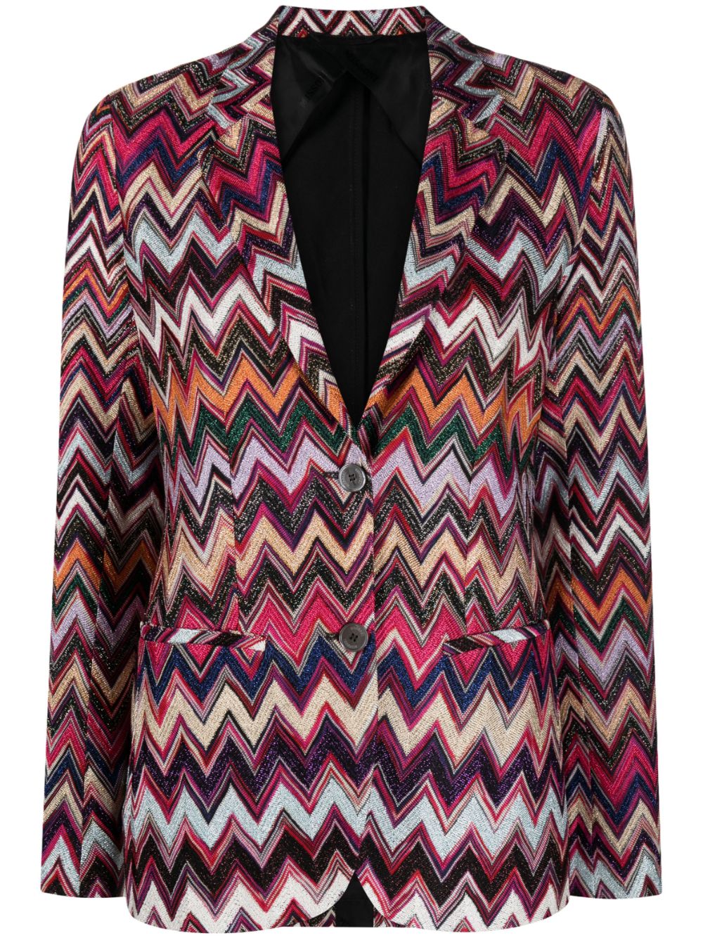 Missoni MISSONI- Zig Zag Pattern Single-breasted Blazer