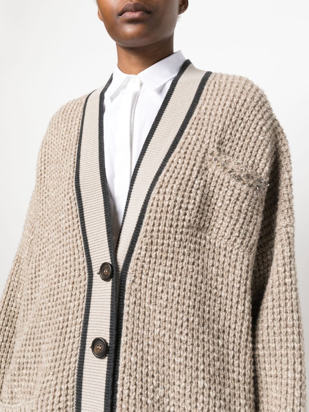 Brunello Cucinelli BRUNELLO CUCINELLI- Cashmere And Silk Blend Cardigan