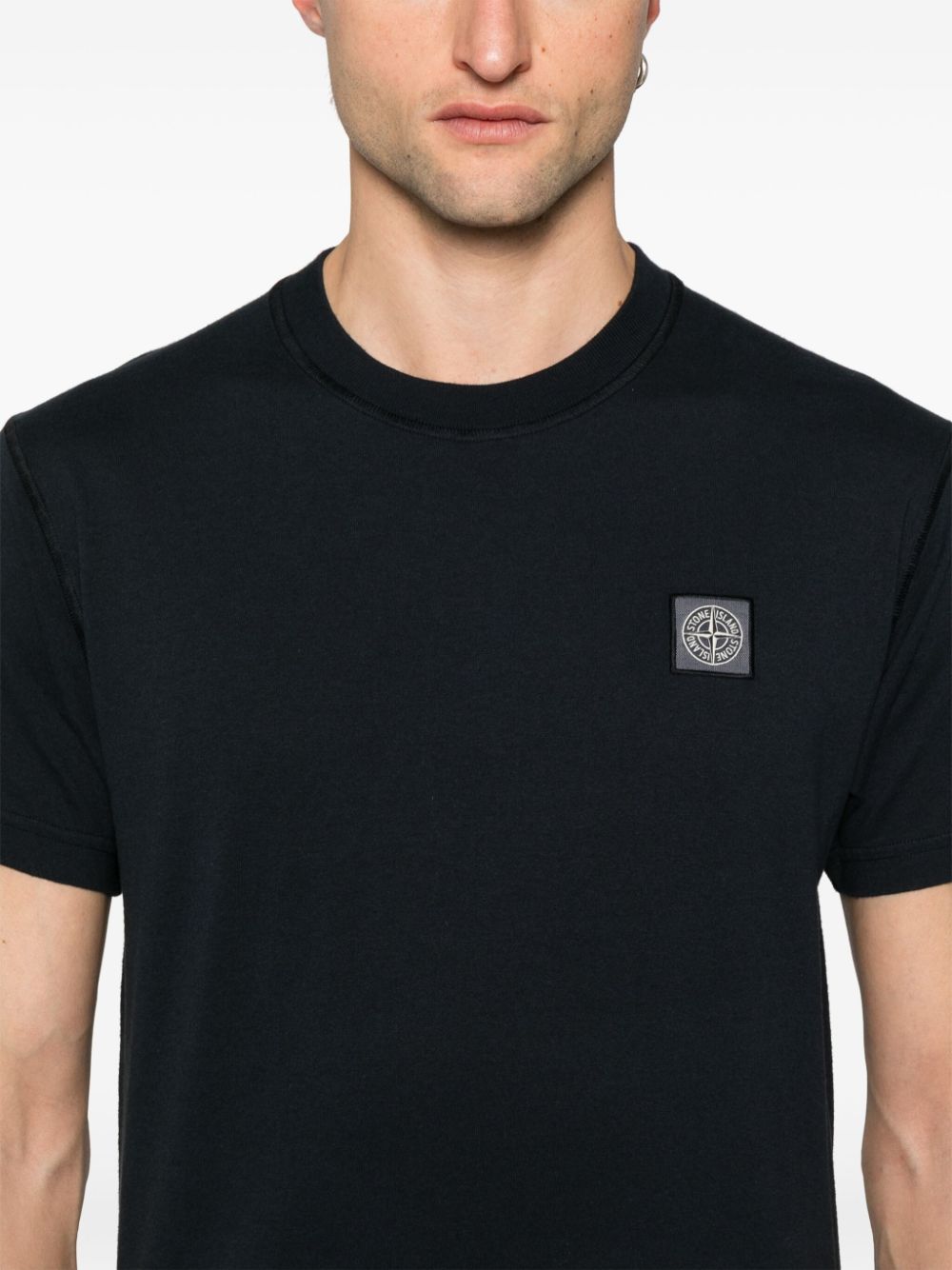 Stone Island STONE ISLAND- Cotton T-shirt With Logo