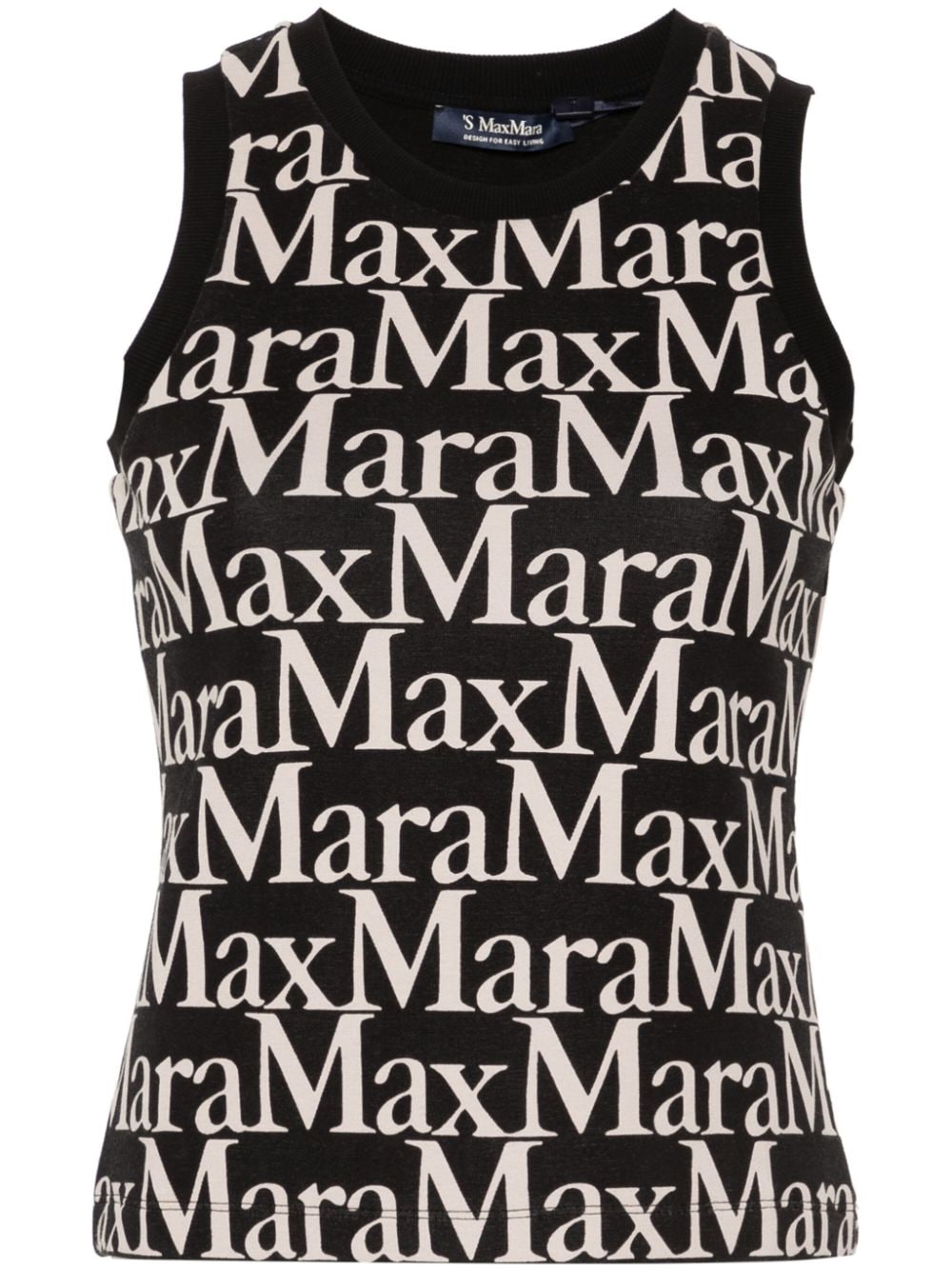  'S MAX MARA- Logo Cotton Tank Top