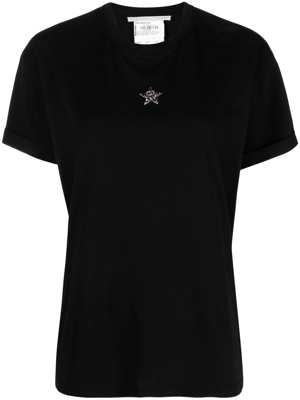 Stella McCartney STELLA MCCARTNEY- Embroidered Mini Star Cotton T-shirt