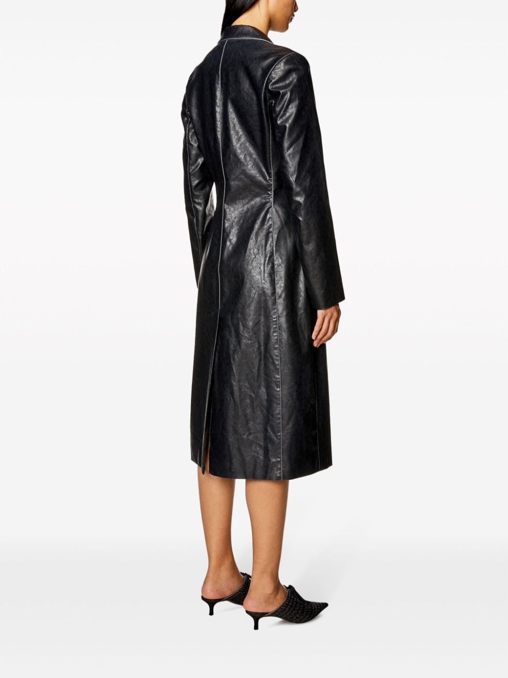 Diesel DIESEL- Leather Effect Coat