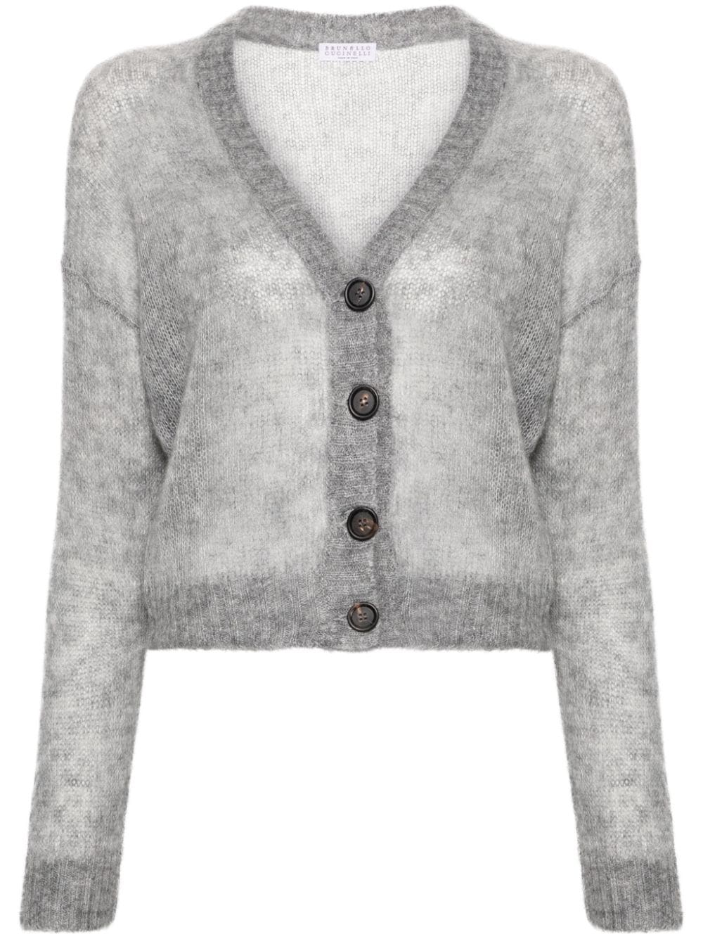 Brunello Cucinelli BRUNELLO CUCINELLI- Mohair Wool Cardigan With Shiny Details