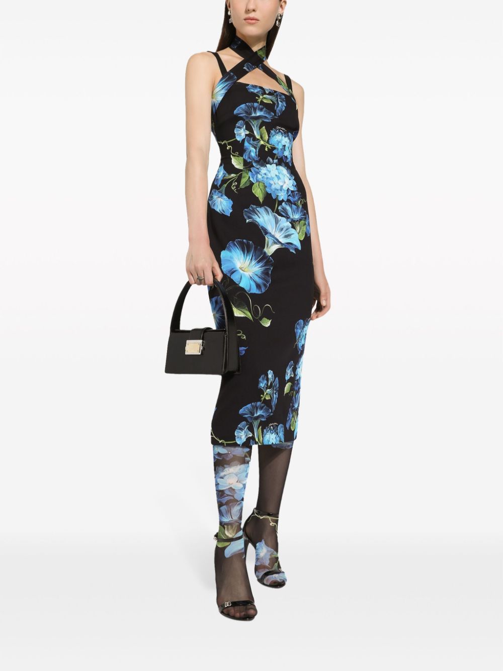 Dolce & Gabbana DOLCE & GABBANA- Printed Silk Midi Dress