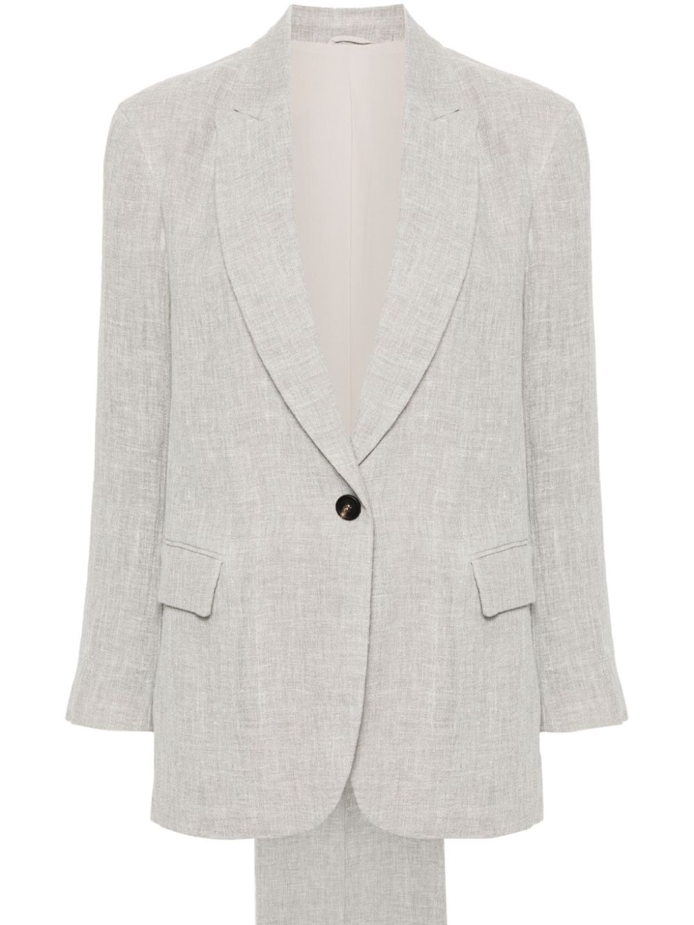 Brunello Cucinelli BRUNELLO CUCINELLI- Linen Single-breasted Suit