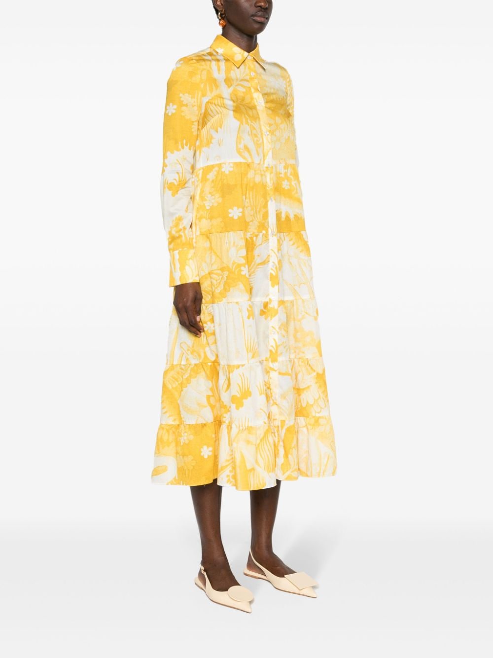 Erdem ERDEM- Long-sleeved Printed Dress