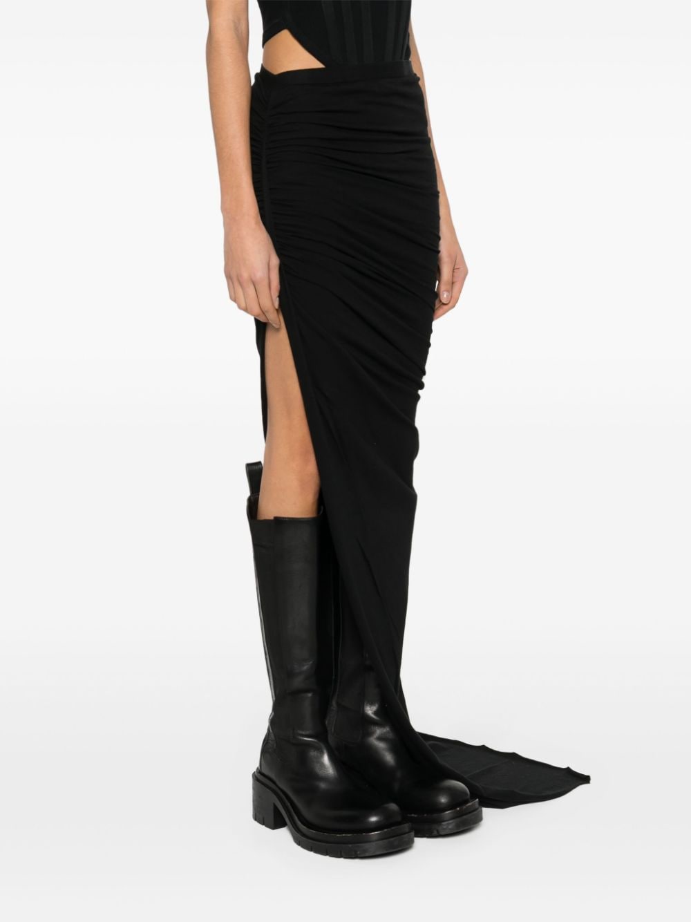 Rick Owens Drkshdw RICK OWENS DRKSHDW- Cotton Long Skirt