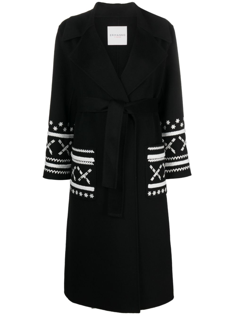 Ermanno ERMANNO- Long Embroidered Coat