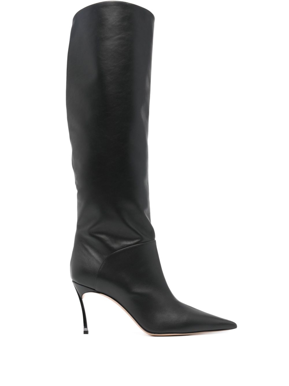 Casadei CASADEI- Superblade Leather Heel Boots