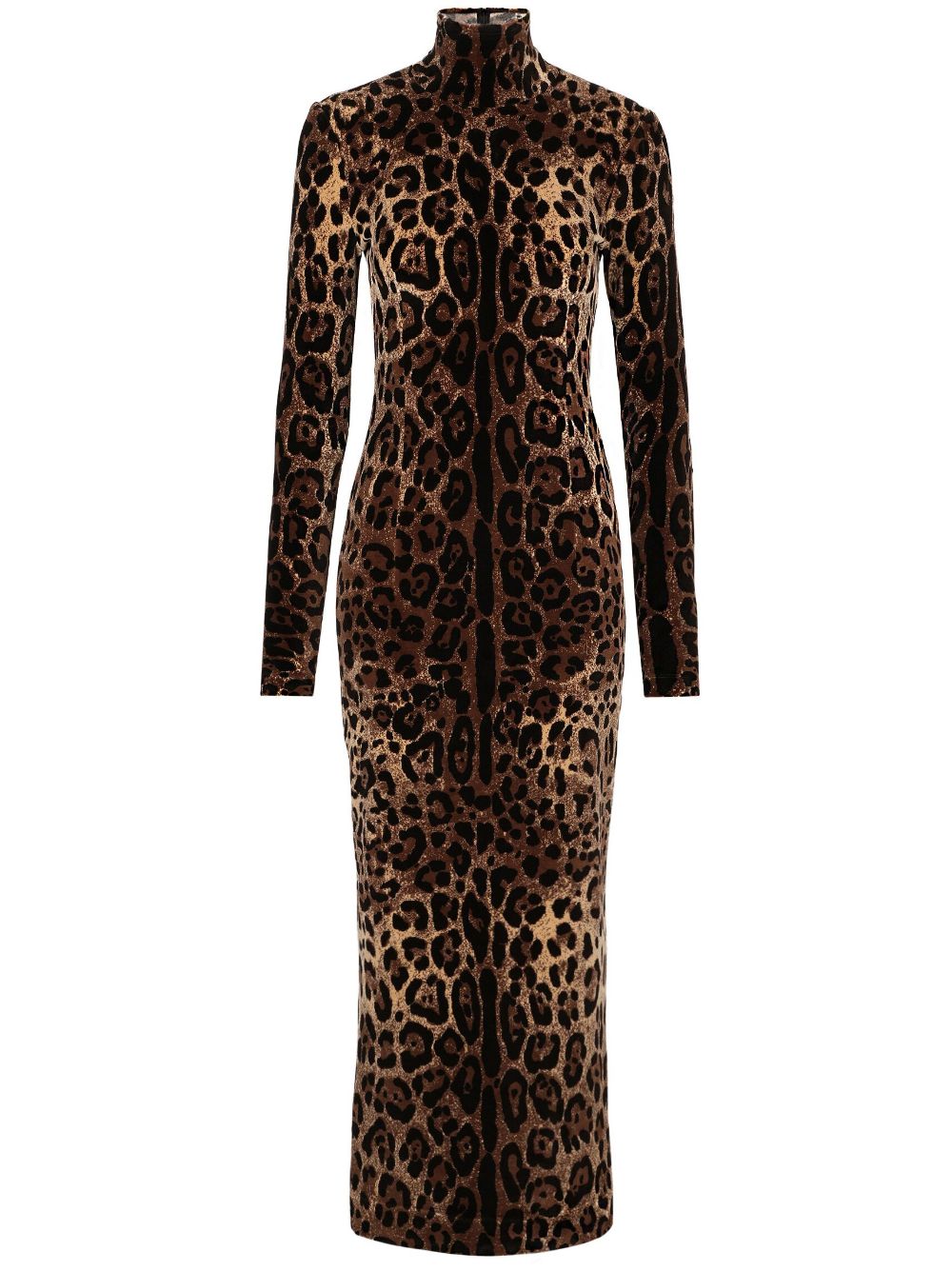 Dolce & Gabbana DOLCE & GABBANA- Leopard Print Chenille Long Dress