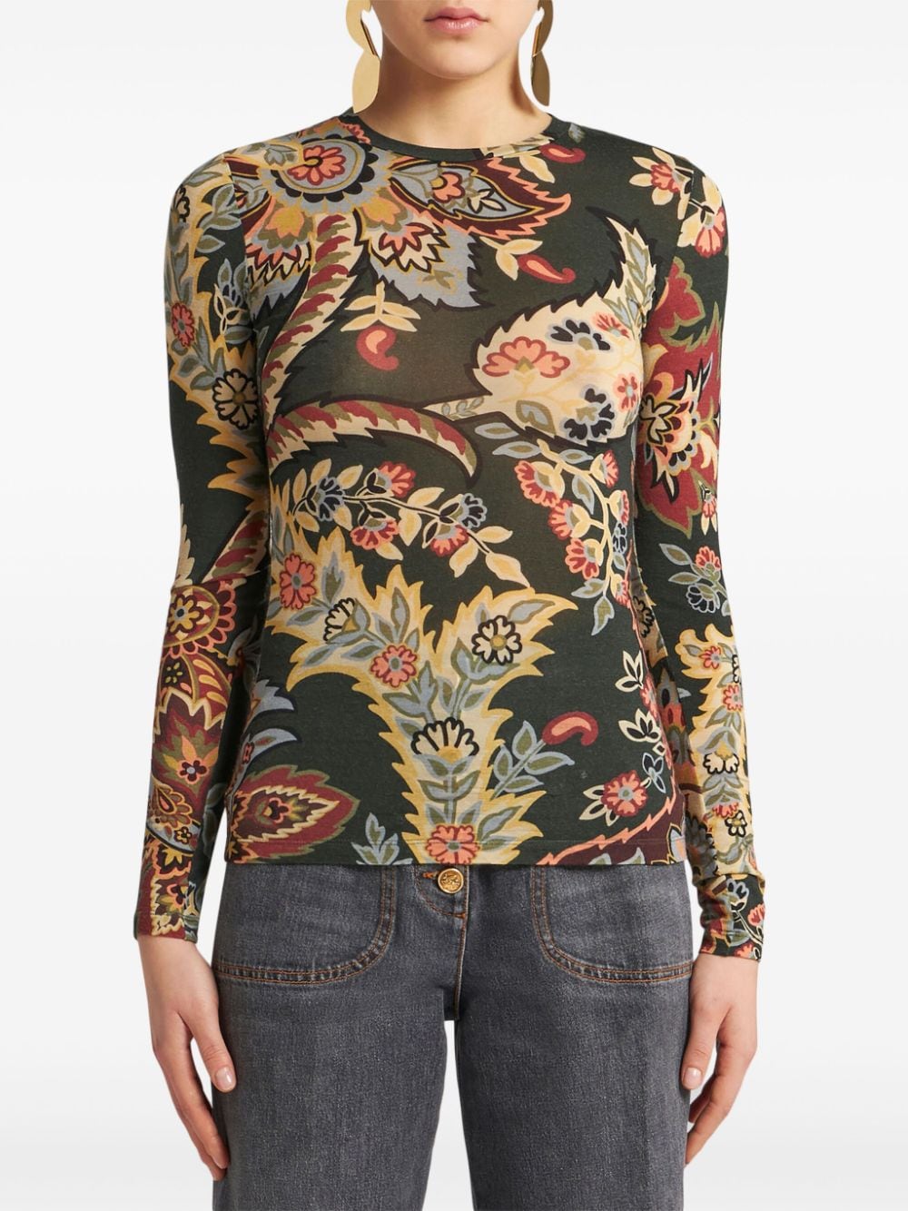 Etro ETRO- Printed Wool Sweater