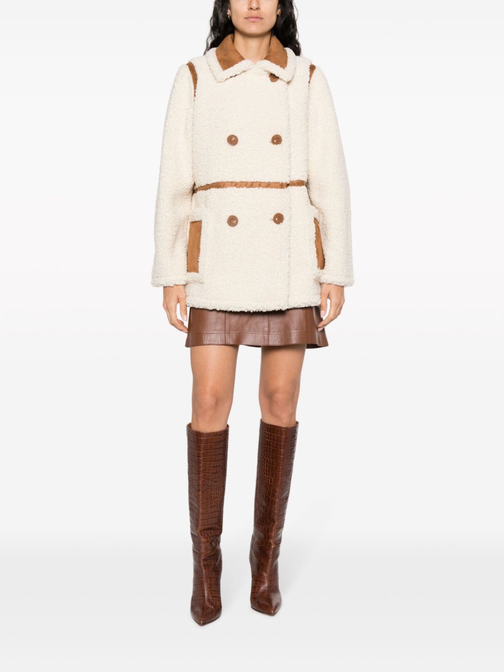Stand STAND- Chloe Faux Shearling Jacket: